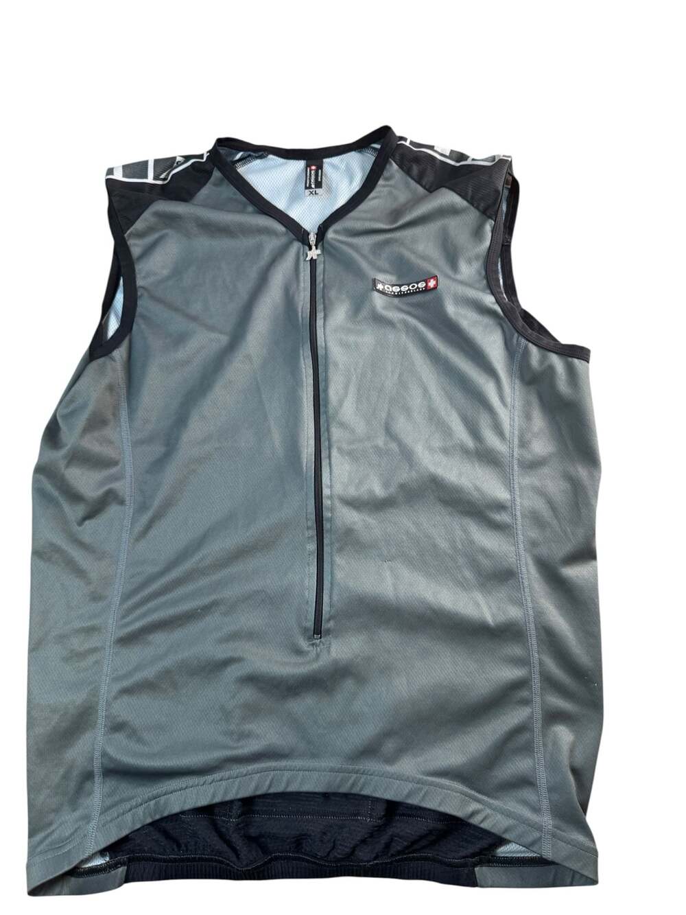 Assos Switzerland Men's Cycling Sleeveless Jersey Vest Gray Size XL